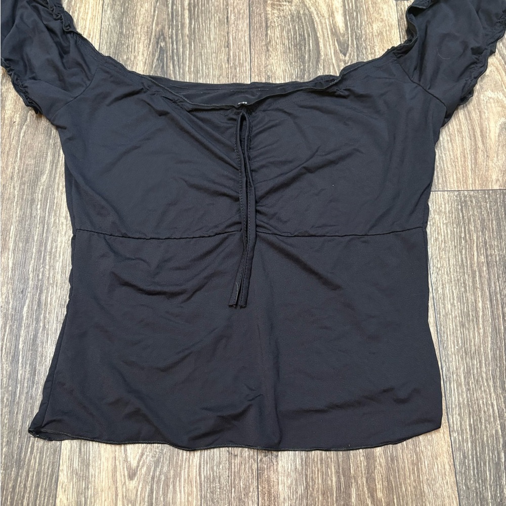 Black Off-Shoulder Women's Top
